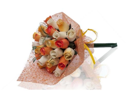 BUCHET DE TRANDAFIRI DIN LEMN "SILVI"