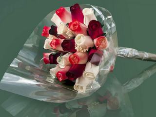 BUCHET DE TRANDAFIRI DIN LEMN „CARMEN”