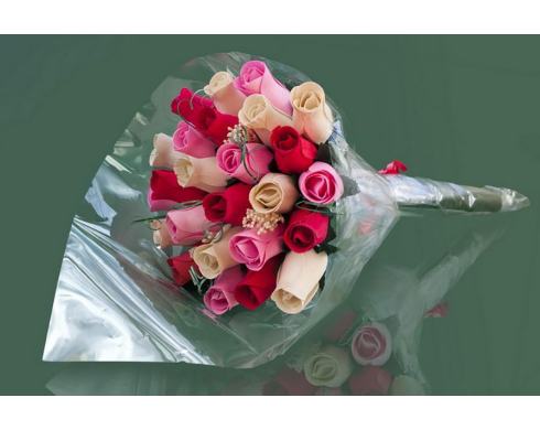 BUCHET DE TRANDAFIRI DIN LEMN „ROZA”