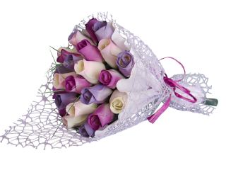 BUCHET DE TRANDAFIRI DIN LEMN "DONNA"